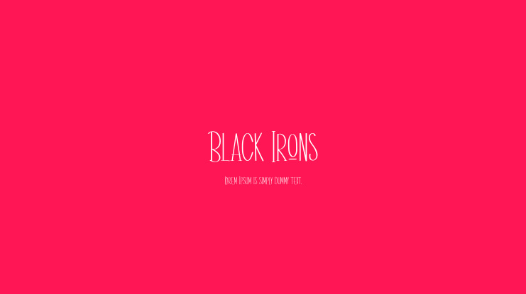 Black Irons Font