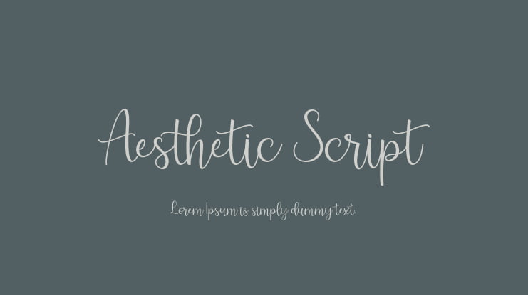 Aesthetic Script Font : Download Free for Desktop & Webfont
