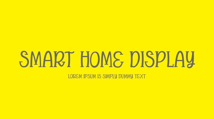 Smart home Display Font Family