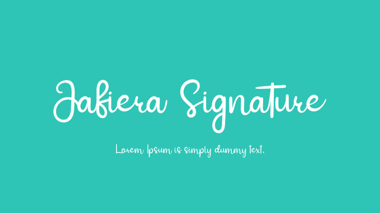 Jafiera Signature Font
