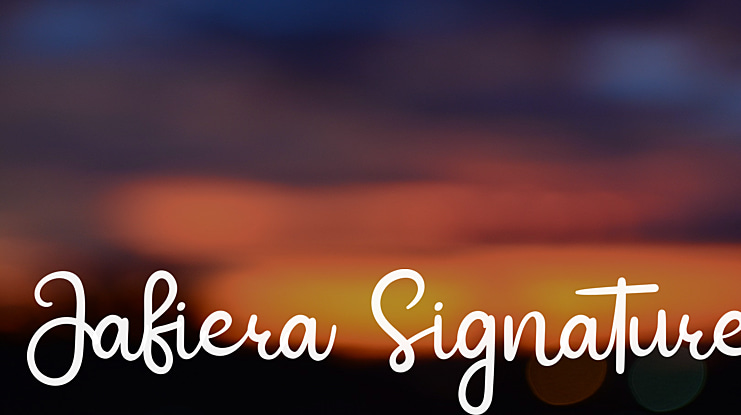 Jafiera Signature Font