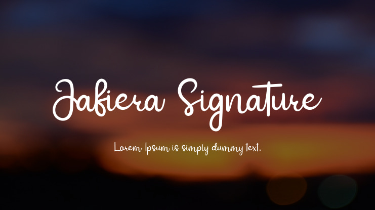 Jafiera Signature Font
