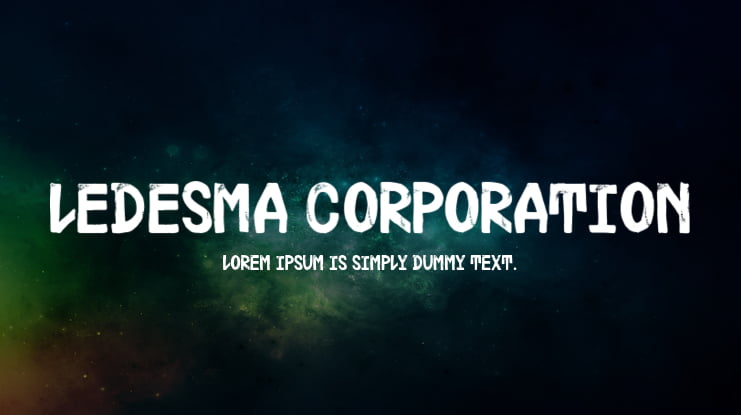 Ledesma Corporation Font