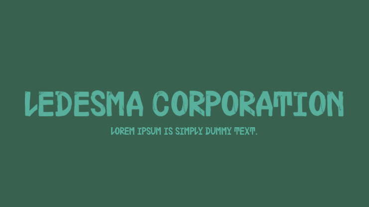Ledesma Corporation Font