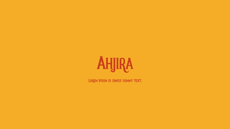 Ahjira Font