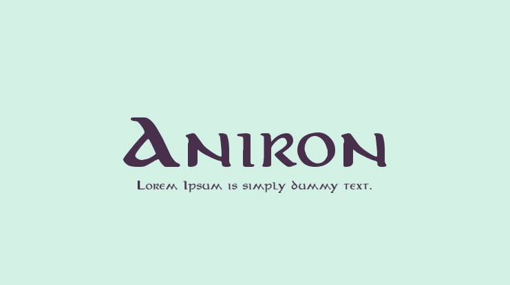 Aniron Font Family