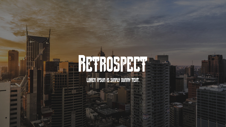 Retrospect Font