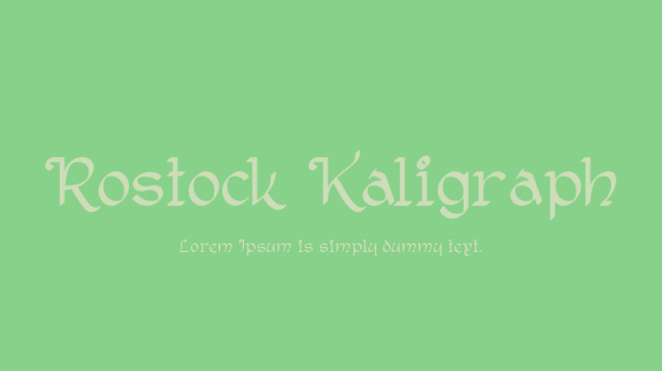 Rostock Kaligraph Font