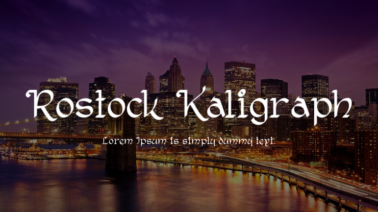 Rostock Kaligraph Font