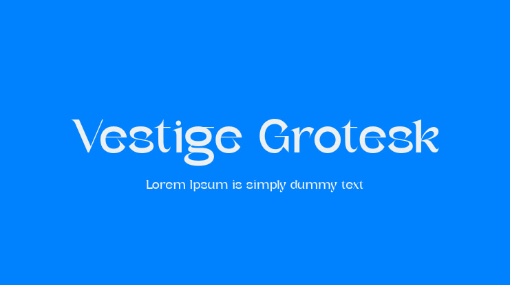 Vestige Grotesk Font
