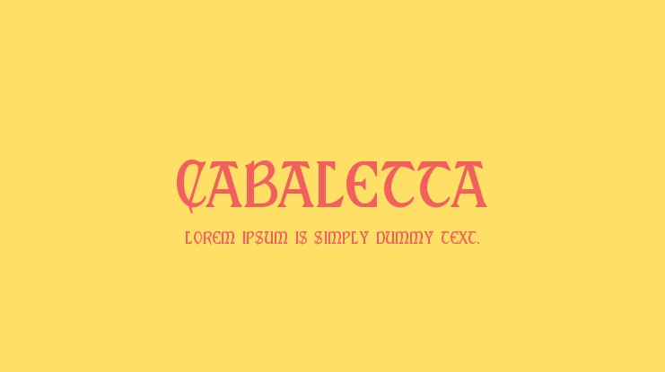 Cabaletta Font
