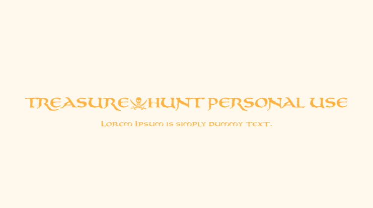 Treasurehunt PERSONAL USE Font