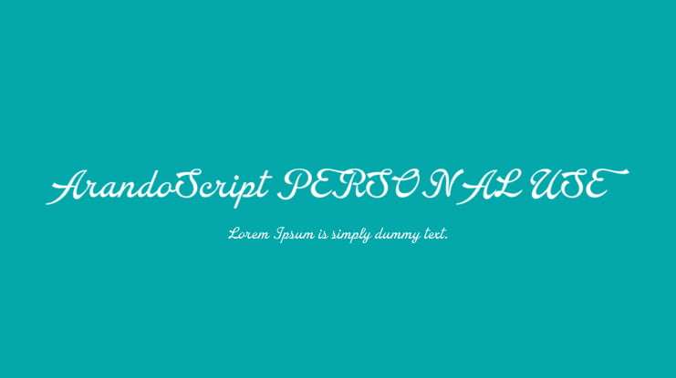 Arando Script PERSONAL USE Font Family