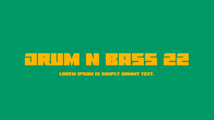 Drum N Bass 22 Font Family