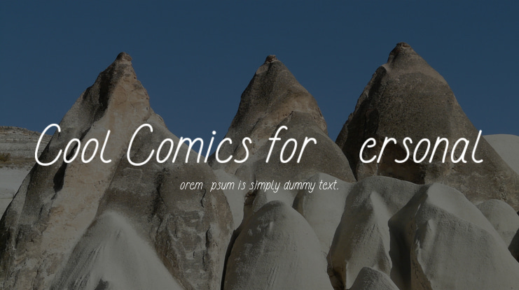 Cool Comics for Personal Font