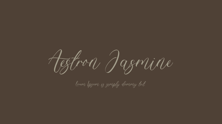Aestron Jasmine Font