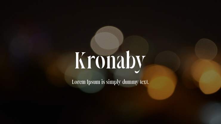 Kronaby Font