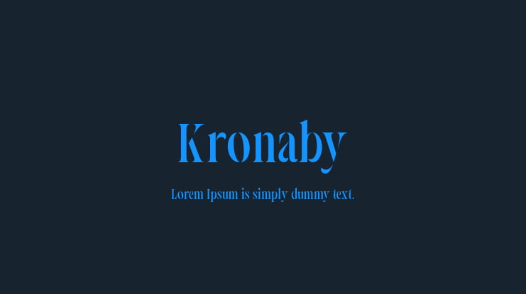 Kronaby Font