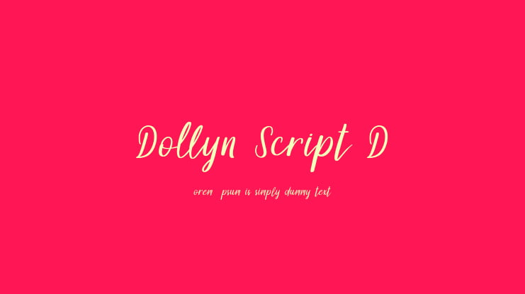Dollyn Script DEMO Font