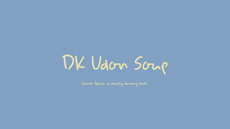 DK Udon Soup Font