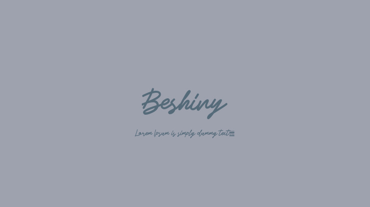 Beshiny Font