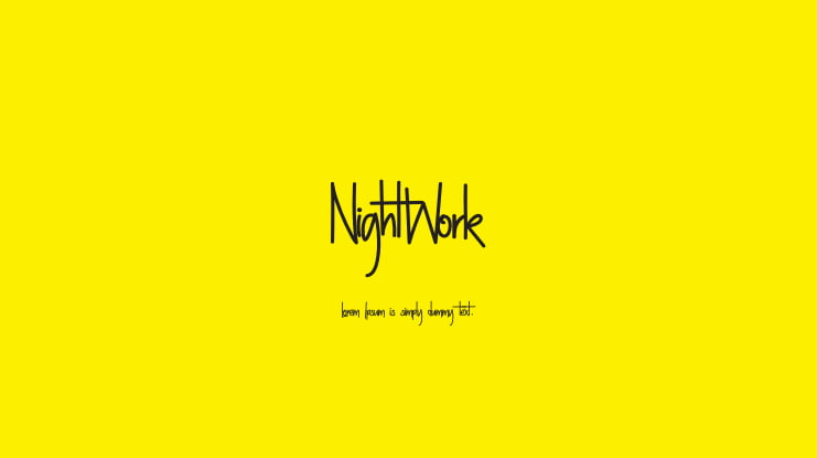 NightWork Font