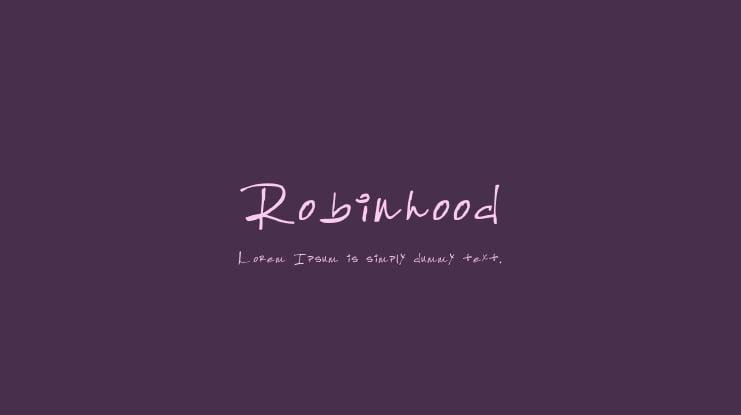 Robinhood Font