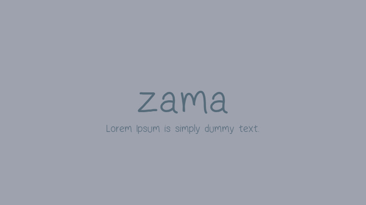 zama Font Family
