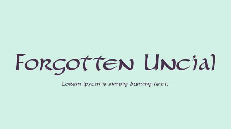 Forgotten Uncial Font