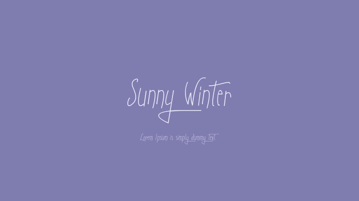 Sunny Winter Font
