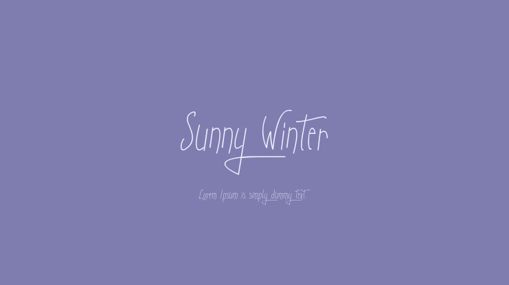 Sunny Winter Font