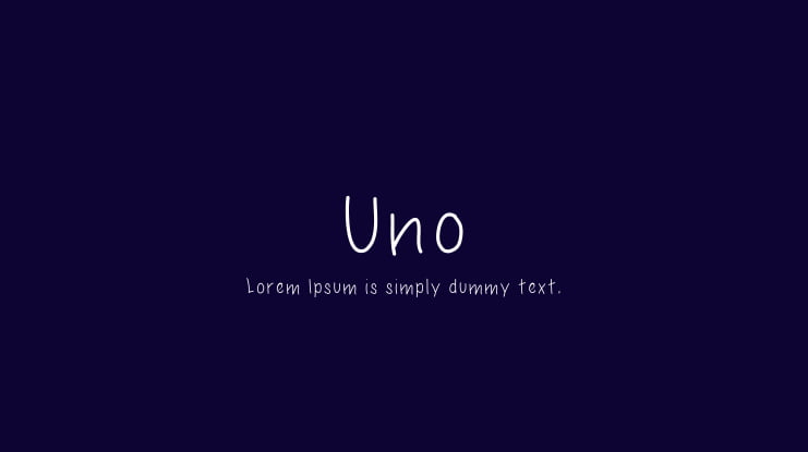 Uno Font