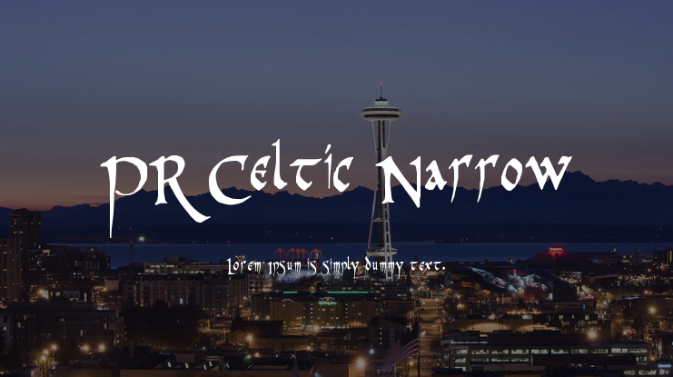 PR Celtic Narrow Font