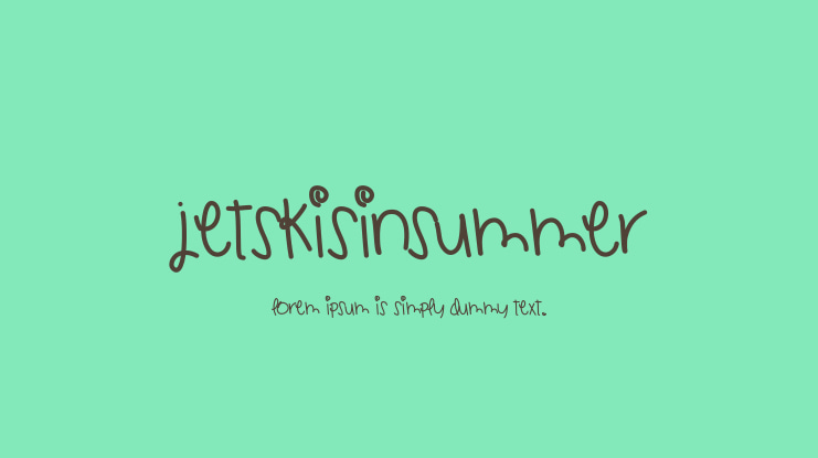 JetskisInSummer Font
