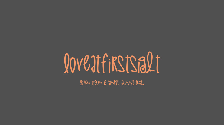 LoveAtFirstSight Font