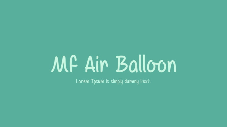 Mf Air Balloon Font