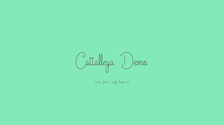 Cattalleya Demo Font