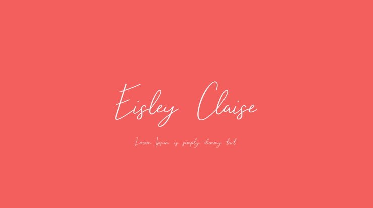Eisley Claise Font