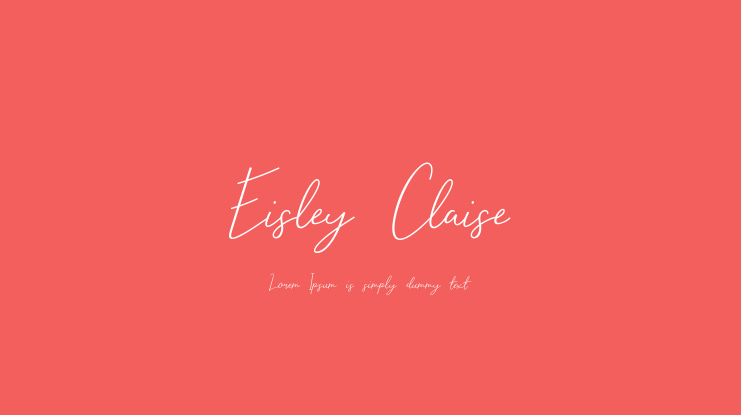 Eisley Claise Font