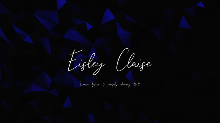 Eisley Claise Font