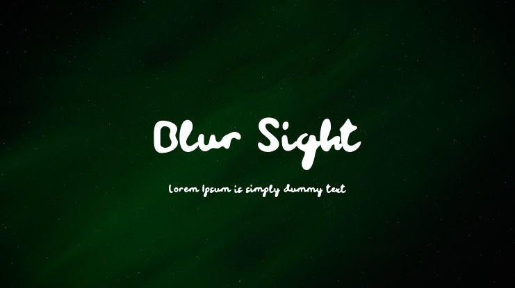 Blur Sight Font