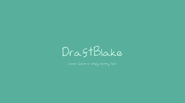 DraftBlake Font