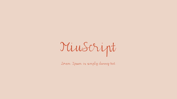 MiuScript Font