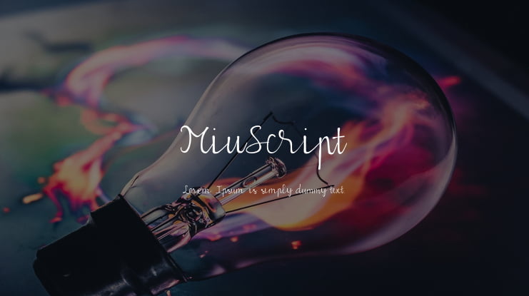 MiuScript Font