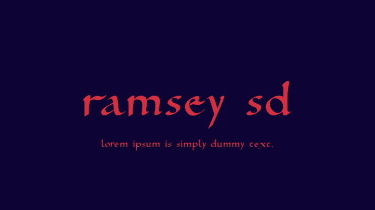 Ramsey SD Font