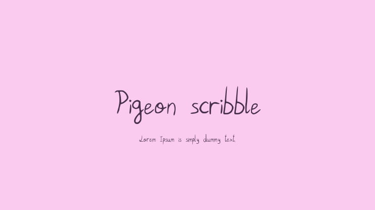 Pigeon_scribble Font