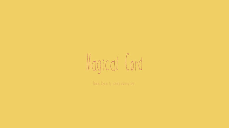 Magical Cord Font