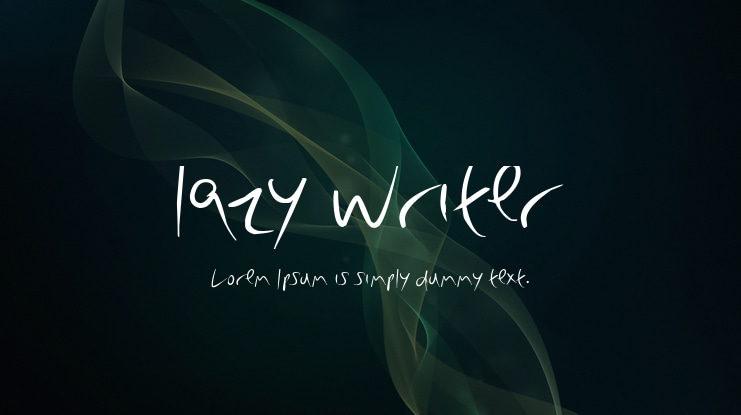 lazy writer Font