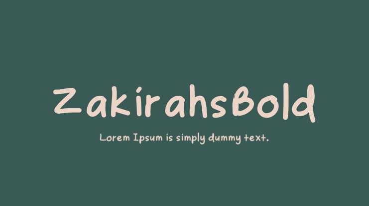 ZakirahsBold Font Family