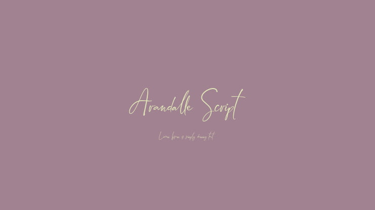 Arandalle Script Font